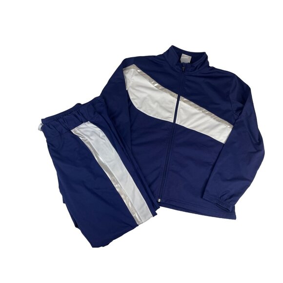 Augusta Sportswear Women's XL Warm Up Aurora Pants Jacket Blue White Silver - Picture 1 of 16